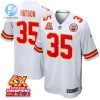 Jaylen Watson 35 Kansas City Chiefs Super Bowl Lviii Champions 4X Game Men Jersey White stylepulseusa 1