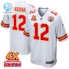 Mecole Hardman 12 Kansas City Chiefs Super Bowl Lviii Champions 4X Game Men Jersey White stylepulseusa 1