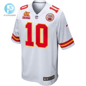 Isiah Pacheco 10 Kansas City Chiefs Super Bowl Lviii Champions 4X Game Men Jersey White stylepulseusa 1 1