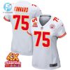 Darian Kinnard 75 Kansas City Chiefs Super Bowl Lviii Champions 4X Game Women Jersey White stylepulseusa 1