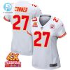 Chamarri Conner 27 Kansas City Chiefs Super Bowl Lviii Champions 4X Game Women Jersey White stylepulseusa 1