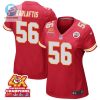 George Karlaftis 56 Kansas City Chiefs Super Bowl Lviii Champions 4X Game Women Jersey Red stylepulseusa 1