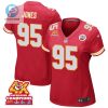 Chris Jones 95 Kansas City Chiefs Super Bowl Lviii Champions 4X Game Women Jersey Red stylepulseusa 1