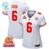 Bryan Cook 6 Kansas City Chiefs Super Bowl Lviii Champions 4X Game Women Jersey White stylepulseusa 1