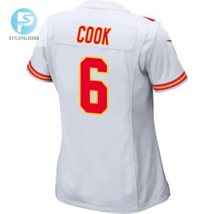 Bryan Cook 6 Kansas City Chiefs Super Bowl Lviii Champions 4X Game Women Jersey White stylepulseusa 1 2