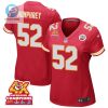 Creed Humphrey 52 Kansas City Chiefs Super Bowl Lviii Champions 4X Game Women Jersey Red stylepulseusa 1