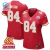 Justin Watson 84 Kansas City Chiefs Super Bowl Lviii Champions 4X Game Women Jersey Red stylepulseusa 1