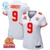 Blaine Gabbert 9 Kansas City Chiefs Super Bowl Lviii Champions 4X Game Women Jersey White stylepulseusa 1