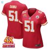 Mike Danna 51 Kansas City Chiefs Super Bowl Lviii Champions 4X Game Women Jersey Red stylepulseusa 1