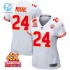 Skyy Moore 24 Kansas City Chiefs Super Bowl Lviii Champions 4X Game Women Jersey White stylepulseusa 1