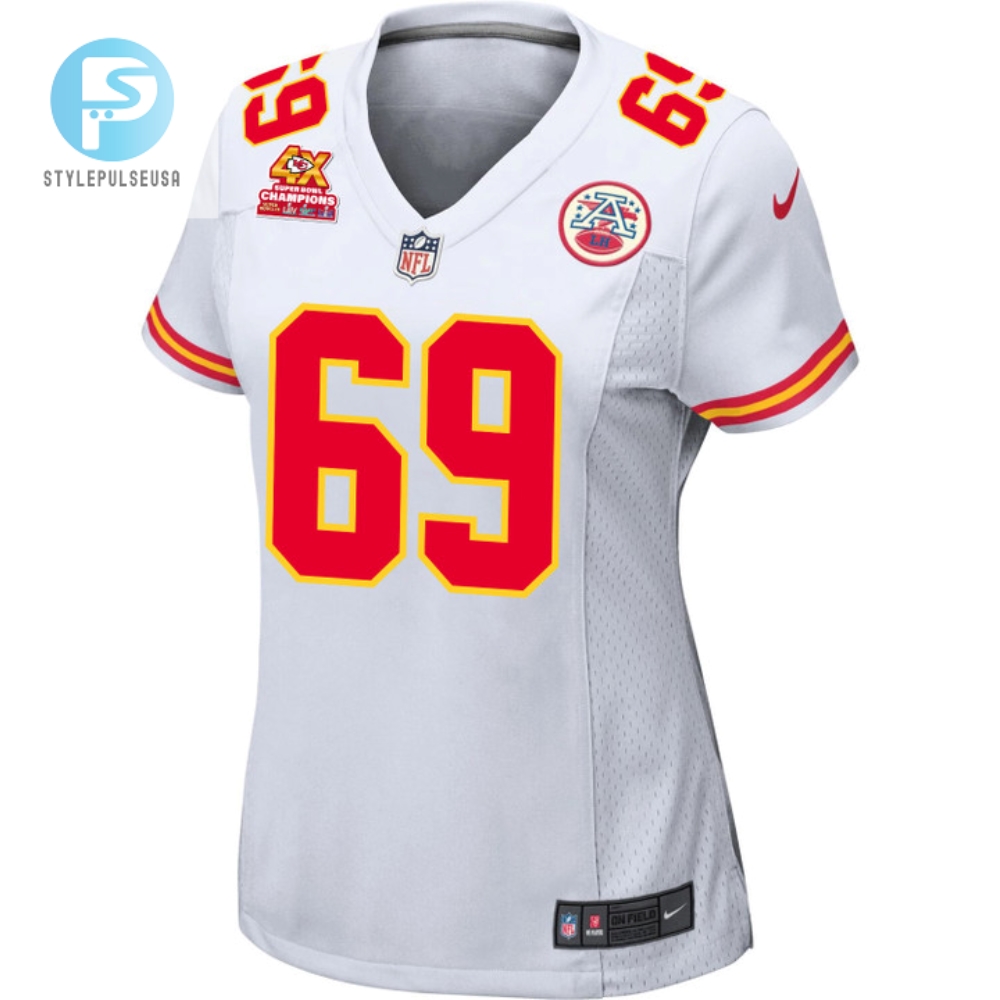Mike Pennel 69 Kansas City Chiefs Super Bowl Lviii Champions 4X Game Women Jersey  White 