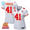 James Winchester 41 Kansas City Chiefs Super Bowl Lviii Champions 4X Game Women Jersey White stylepulseusa 1