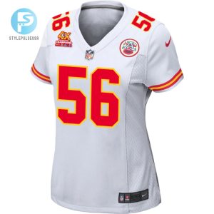 George Karlaftis 56 Kansas City Chiefs Super Bowl Lviii Champions 4X Game Women Jersey White stylepulseusa 1 1