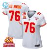 Prince Tega Wanogho 76 Kansas City Chiefs Super Bowl Lviii Champions 4X Game Women Jersey White stylepulseusa 1