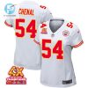 Leo Chenal 54 Kansas City Chiefs Super Bowl Lviii Champions 4X Game Women Jersey White stylepulseusa 1