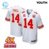 Cornell Powell 14 Kansas City Chiefs Super Bowl Lviii Champions 4X Game Youth Jersey White stylepulseusa 1