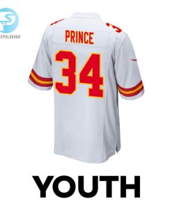 Deneric Prince 34 Kansas City Chiefs Super Bowl Lviii Champions 4X Game Youth Jersey White stylepulseusa 1 2