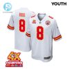 Justyn Ross 8 Kansas City Chiefs Super Bowl Lviii Champions 4X Game Youth Jersey White stylepulseusa 1