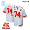 Jawaan Taylor 74 Kansas City Chiefs Super Bowl Lviii Champions 4X Game Youth Jersey White stylepulseusa 1