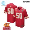 Willie Gay 50 Kansas City Chiefs Super Bowl Lviii Champions 4X Game Youth Jersey Red stylepulseusa 1