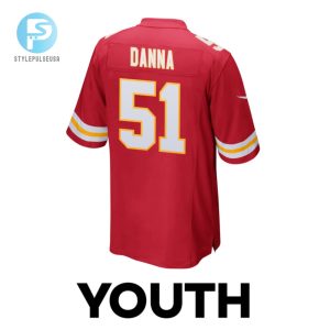 Mike Danna 51 Kansas City Chiefs Super Bowl Lviii Champions 4X Game Youth Jersey Red stylepulseusa 1 2