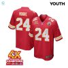 Skyy Moore 24 Kansas City Chiefs Super Bowl Lviii Champions 4X Game Youth Jersey Red stylepulseusa 1