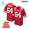 Wanya Morris 64 Kansas City Chiefs Super Bowl Lviii Champions 4X Game Youth Jersey Red stylepulseusa 1