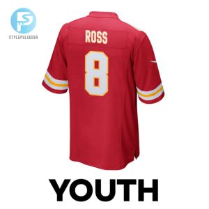 Justyn Ross 8 Kansas City Chiefs Super Bowl Lviii Champions 4X Game Youth Jersey Red stylepulseusa 1 2