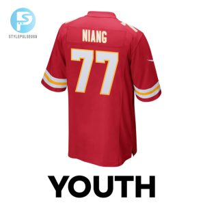 Lucas Niang 77 Kansas City Chiefs Super Bowl Lviii Champions 4X Game Youth Jersey Red stylepulseusa 1 2