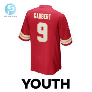 Blaine Gabbert 9 Kansas City Chiefs Super Bowl Lviii Champions 4X Game Youth Jersey Red stylepulseusa 1 2