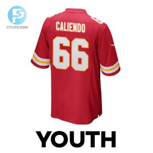 Mike Caliendo 66 Kansas City Chiefs Super Bowl Lviii Champions 4X Game Youth Jersey Red stylepulseusa 1 2