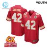 Tyree Gillespie 42 Kansas City Chiefs Super Bowl Lviii Champions 4X Game Youth Jersey Red stylepulseusa 1