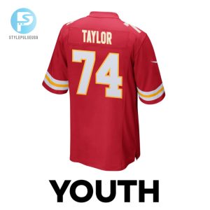 Jawaan Taylor 74 Kansas City Chiefs Super Bowl Lviii Champions 4X Game Youth Jersey Red stylepulseusa 1 2