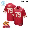 Donovan Smith 79 Kansas City Chiefs Super Bowl Lviii Champions 4X Game Youth Jersey Red stylepulseusa 1