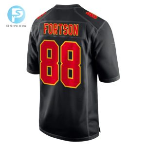 Jody Fortson 88 Kansas City Chiefs Super Bowl Lviii Champions 4 Stars Patch Fashion Game Men Jersey Carbon Black stylepulseusa 1 2