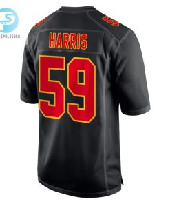 Darius Harris 59 Kansas City Chiefs Super Bowl Lviii Champions 4 Stars Patch Fashion Game Men Jersey Carbon Black stylepulseusa 1 2
