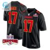Richie James 17 Kansas City Chiefs Super Bowl Lviii Champions 4 Stars Patch Fashion Game Men Jersey Carbon Black stylepulseusa 1