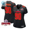 Charles Omenihu 90 Kansas City Chiefs Super Bowl Lviii Champions 4 Stars Patch Fashion Game Women Jersey Carbon Black stylepulseusa 1