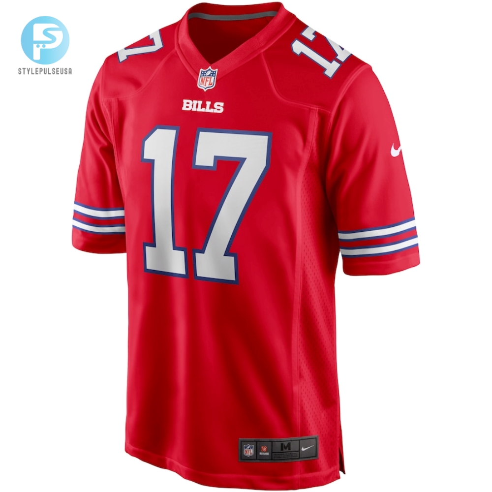 Mens Buffalo Bills Josh Allen Nike Red Alternate Game Player Jersey 