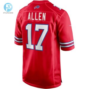 Mens Buffalo Bills Josh Allen Nike Red Alternate Game Player Jersey stylepulseusa 1 2