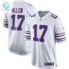 Mens Buffalo Bills Josh Allen Nike White Alternate Game Player Jersey stylepulseusa 1