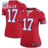 Womens Buffalo Bills Josh Allen Nike Red Color Rush Legend Player Jersey stylepulseusa 1