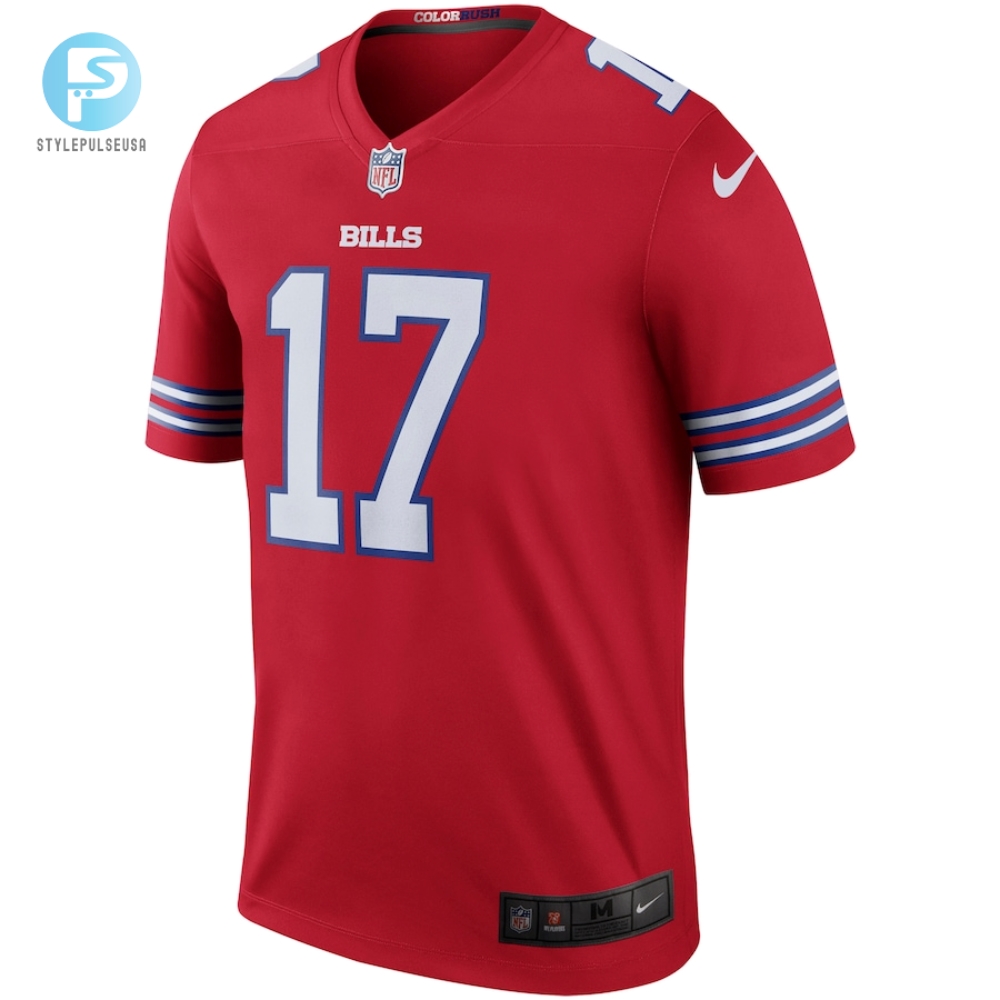 Mens Buffalo Bills Nike Josh Allen Red Color Rush Legend Jersey 