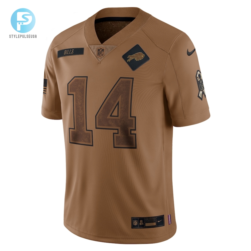 Mens Buffalo Bills Stefon Diggs Nike Brown 2023 Salute To Service Limited Jersey 
