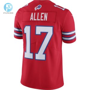 Mens Buffalo Bills Josh Allen Nike Red Color Rush Vapor Limited Jersey stylepulseusa 1 2