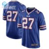 Mens Buffalo Bills Tredavious White Nike Royal Team Game Player Jersey stylepulseusa 1