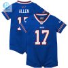 Newborn Infant Buffalo Bills Josh Allen Nike Royal Romper Jersey stylepulseusa 1