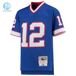 Youth Buffalo Bills Jim Kelly Mitchell Ness Royal 1990 Legacy Retired Player Jersey stylepulseusa 1 1