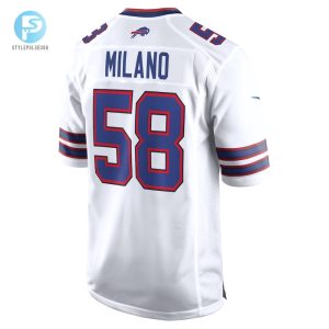 Mens Buffalo Bills Matt Milano Nike White Away Game Player Jersey stylepulseusa 1 2