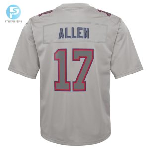 Youth Buffalo Bills Josh Allen Nike Gray Atmosphere Game Jersey stylepulseusa 1 2